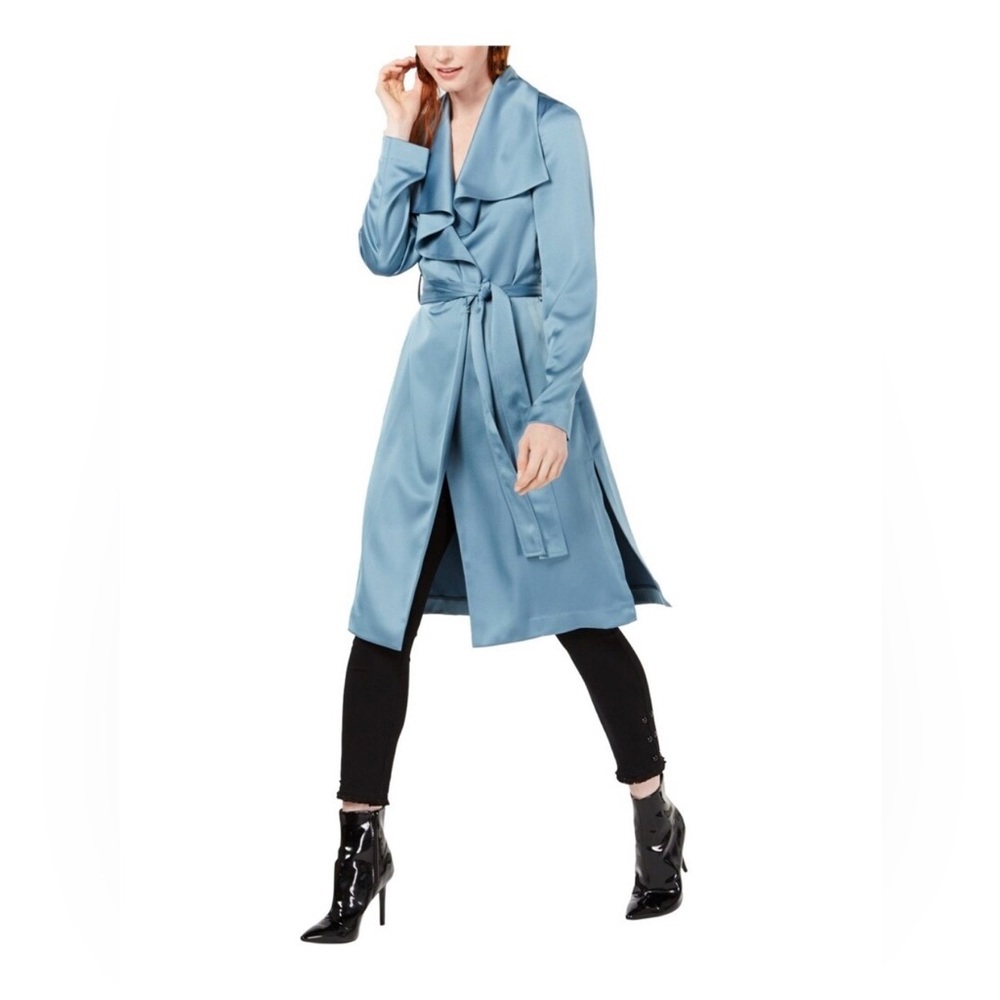 Bar III Satin Blue Duster